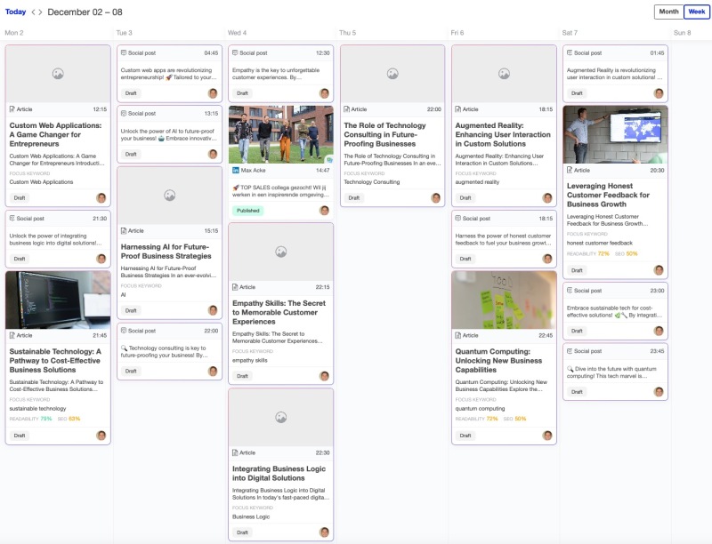 Save time by creating content only once and publish to multiple platforms